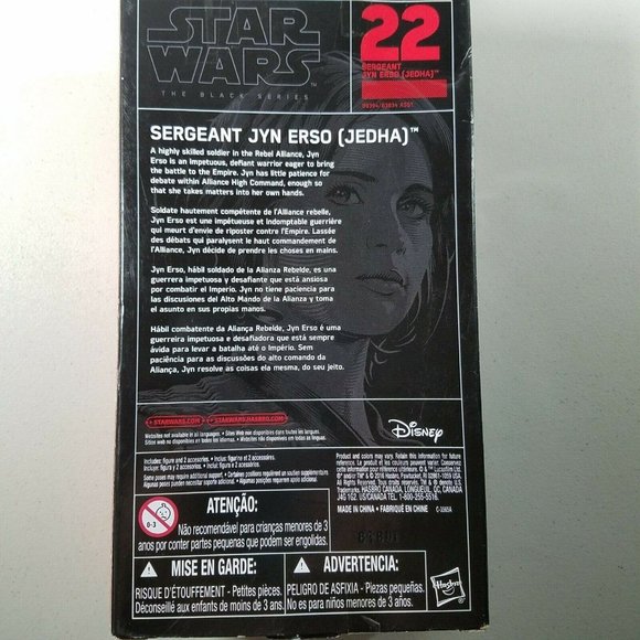 Star Wars Rogue One Figure Black Series Sergeant Jyn Erso Jedha New - Picture 7 of 9
